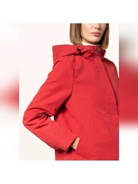 HOBBS | Ceira Water Resistant Coat With Hood red sz US 10
